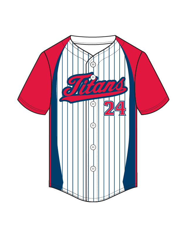 Full Button Baseball Jersey style image